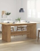 vidaXL Трапезна маса дъб артизан 180x90x76 см ПДЧ