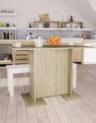 vidaXL Трапезна маса дъб сонома 110x60x75 см инженерно дърво