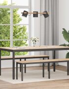 vidaXL Трапезна маса Естествен 180 x 90 x 75 cm Солидно борово дърво