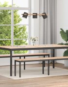 vidaXL Трапезна маса Естествен 200 x 100 x 75 cm Солидно борово дърво