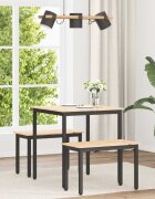 vidaXL Трапезна маса Естествен 70 x 70 x 75 cm Солидно борово дърво