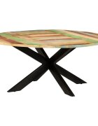 vidaXL Трапезна маса кръгла 175x75 cм регенерирано дърво масив