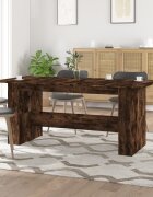 vidaXL Трапезна маса опушен дъб 180x90x76 см инженерно дърво