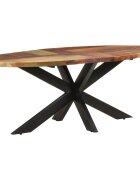 vidaXL Трапезна маса овална 200x100x75 cм регенерирано дърво масив