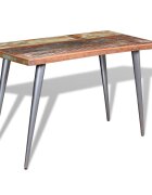 vidaXL Трапезна маса регенерирано дърво масив 120x60x76 cм
