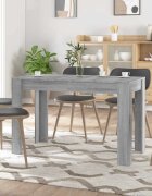 vidaXL Трапезна маса сив сонома 120x60x76 см инженерно дърво