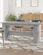 vidaXL Трапезна маса сив сонома 180x90x76 см инженерно дърво