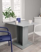 vidaXL Трапезна маса сив сонома 80x80x75 см инженерно дърво