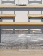 vidaXL Трапезна пейка PANAMA сива 105x30x45 см бор масив