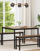 vidaXL Трапезни маси 110 x 110 x 75 cm Инженерна дървесина Опушен дъб