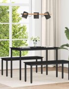 vidaXL Трапезни маси 110 x 55 x 75 cm Инженерна дървесина Черен дъб