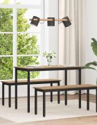vidaXL Трапезни маси 110 x 55 x 75 cm Инженерна дървесина Дъб артизан
