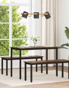 vidaXL Трапезни маси 110 x 55 x 75 cm Инженерна дървесина Опушен дъб