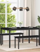 vidaXL Трапезни маси 150 x 90 x 75 cm Инженерна дървесина Черен дъб