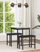 vidaXL Трапезни маси 60 x 60 x 75 cm Инженерна дървесина Черен дъб