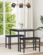 vidaXL Трапезни маси 70 x 70 x 75 cm Инженерна дървесина Черен дъб