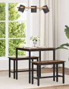 vidaXL Трапезни маси 70 x 70 x 75 cm Инженерна дървесина Опушен дъб