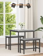 vidaXL Трапезни маси 70 x 70 x 75 cm Инженерна дървесина Сив Сонома