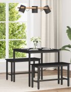 vidaXL Трапезни маси 80 x 80 x 75 cm Инженерна дървесина Черен дъб
