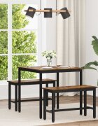 vidaXL Трапезни маси 80 x 80 x 75 cm Инженерна дървесина Опушен дъб