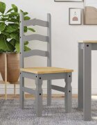 vidaXL Трапезни столове 2 бр "Corona" сиви 42x47x107 см бор масив