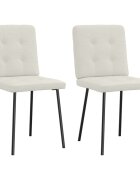 vidaXL Трапезни столове 2 бр кремави кадифе