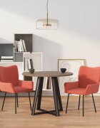 vidaXL Трапезни столове 2 бр розови кадифе