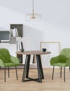 vidaXL Трапезни столове 2 бр светлозелени кадифе