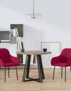 vidaXL Трапезни столове 2 бр виненочервени кадифе