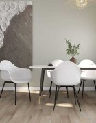 vidaXL Трапезни столове 4 бр бели PP