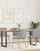 vidaXL Трапезни столове 4 бр облачно сиви текстил