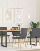 vidaXL Трапезни столове 4 бр тъмносиви текстил