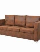 vidaXL Триместен диван 191x73x82 см изкуствен велур