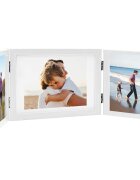 vidaXL Тройна фоторамка колаж бяла 28x18 см+2x(13x18 см)