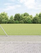 vidaXL Цепеща ограда с бетонна основа 25 x 04 m Поцинкована стомана