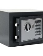 vidaXL Цифров сейф с заключване Тъмносив 23 x 17 x 17 см Стомана