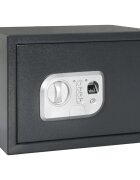 vidaXL Цифров сейф с заключване Тъмносив 35 x 25 x 25 см Стомана