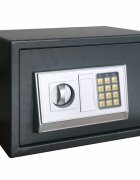 vidaXL Цифров сейф с заключване Тъмносив 35 x 25 x 25 см Стомана