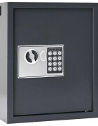vidaXL Цифров сейф с заключване Тъмносиво 30 x 10 x 365 см Стомана