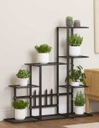vidaXL Цветарник 945x25x88 см черен метал