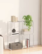 vidaXL Тубуларен рафт със съхранение Бяло 86 x 27 x 90 см Алуминий