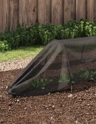 vidaXL Тунел за мрежа черен 300x50x485 см стомана и полиетилен