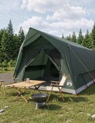 vidaXL Тунелна палатка Военнозелен 10-местна Полиестер и стомана