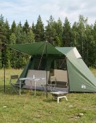 vidaXL Тунелна палатка Зелено 475 x 220 x 192 см