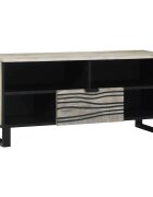 vidaXL ТВ Единици 105 x 33 x 46 см Бяло Инженерна дървесина