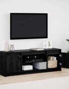 vidaXL ТВ Единици 1395 x 34 x 50 см Черно Инженерна дървесина