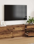 vidaXL ТВ Единици 180 x 34 x 50 см Старо дърво Инженерна дървесина