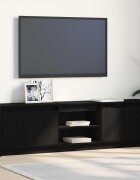 vidaXL ТВ Единици 2 бр. Черно Инженерна дървесина