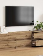 vidaXL ТВ Единици 2 бр. Дъб Инженерна дървесина