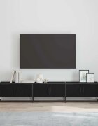 vidaXL ТВ Единици 210 x 35 x 41 см Черния дъб Инженерна дървесина